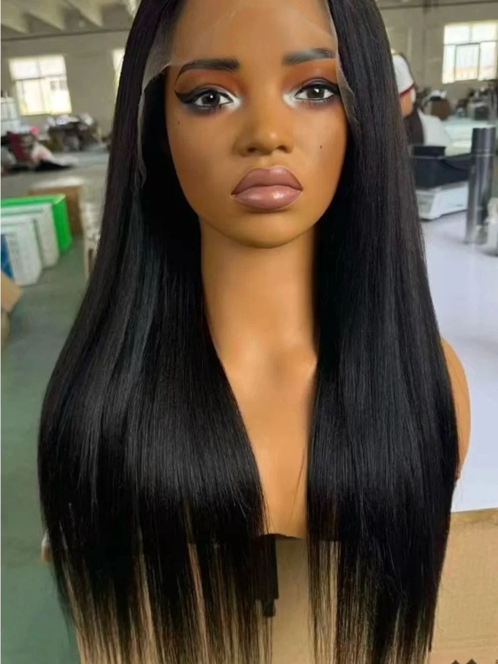Black Straight Lace Front Wig - Sleek Natural-Look Hair